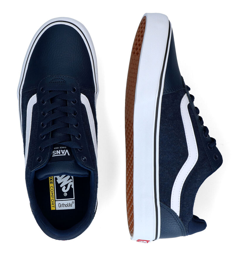 Vans Ward Deluxe Baskets en Bleu pour hommes (300588) - pour semelles orthopédiques