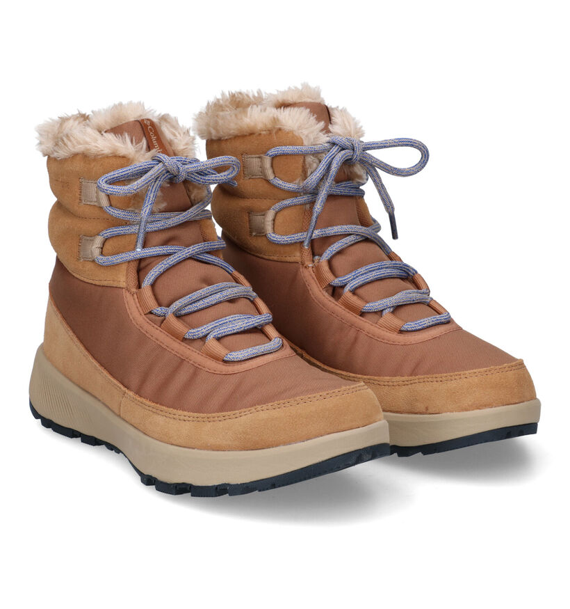 Columbia Slopside Peak Bottes de Neige en Cognac pour femmes (312431) - pour semelles orthopédiques