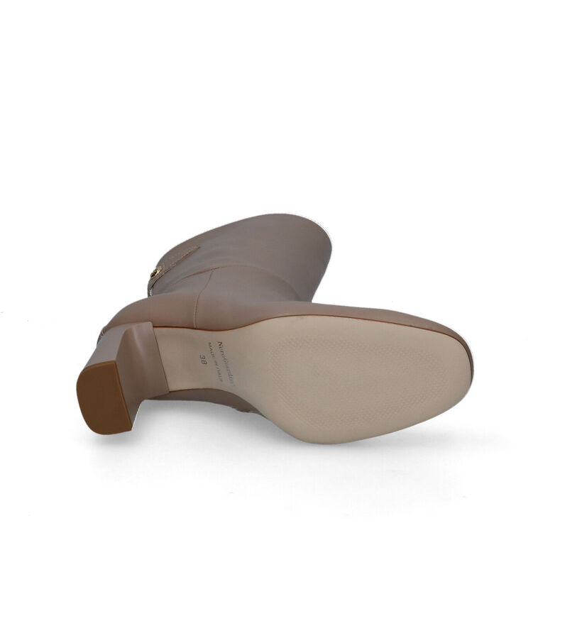 NeroGiardini Beige Korte Laarzen in leer (314555)
