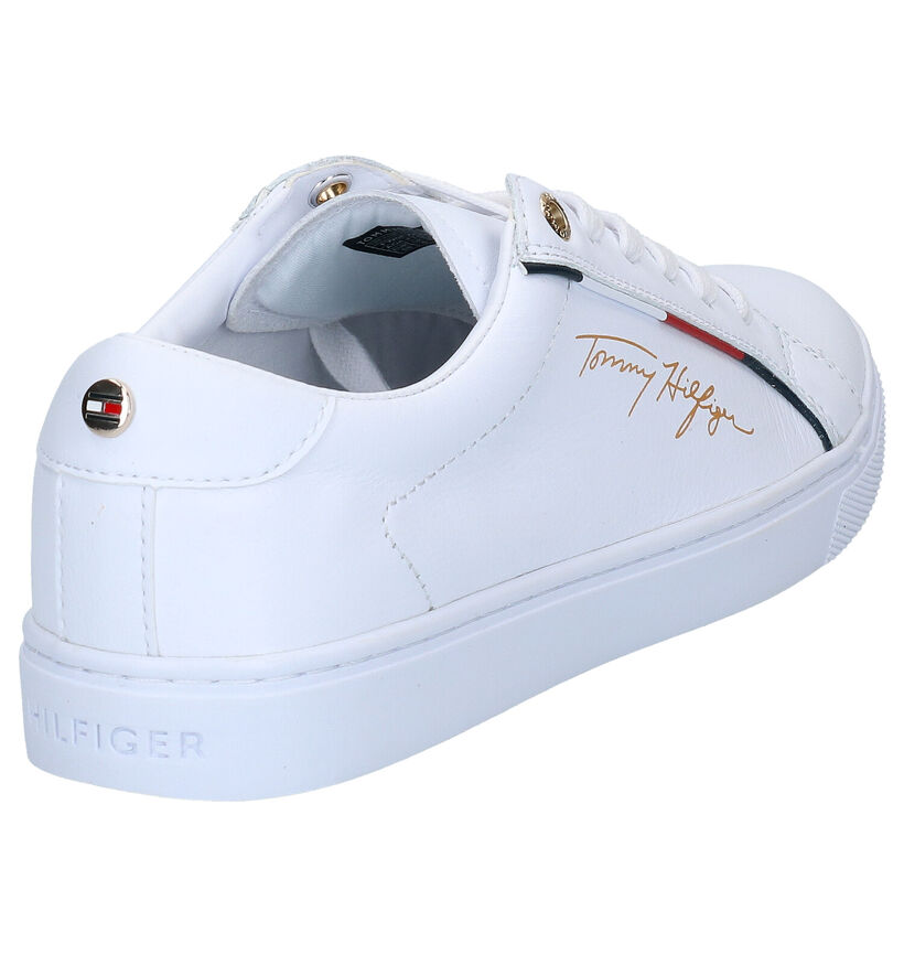 Tommy Hilfiger Signature Witte Sneakers in kunstleer (276240)