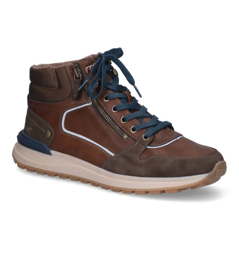 Mustang Chaussures hautes en Brun foncé pour hommes (316299) - pour semelles orthopédiques