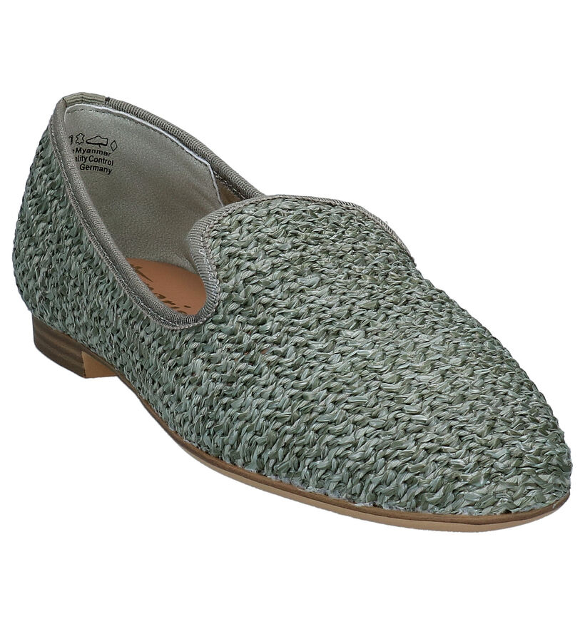 Tamaris Touch it Groene Loafers in stof (292215)