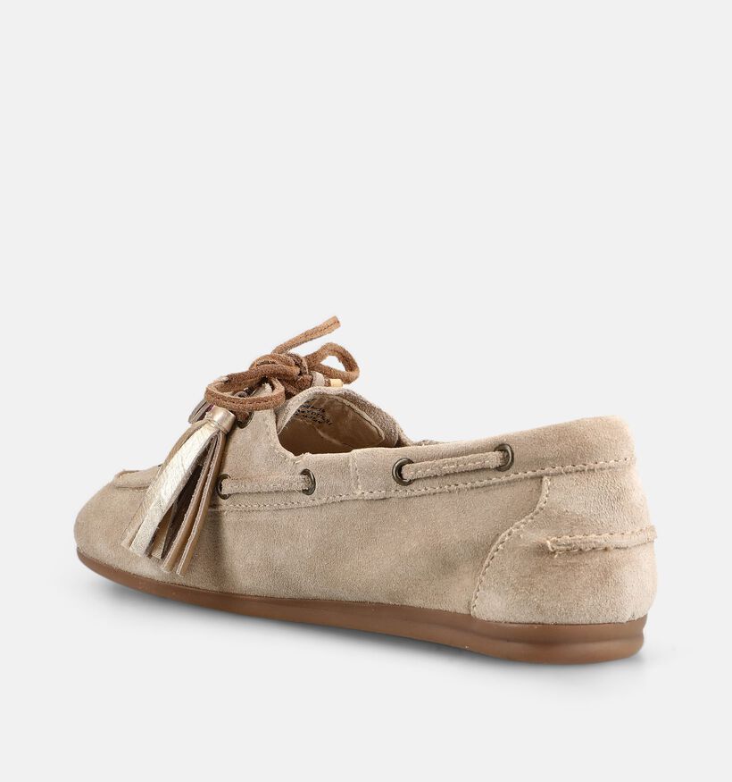 Posh By Poelman Donkerbeige Bootschoenen voor dames (381563)