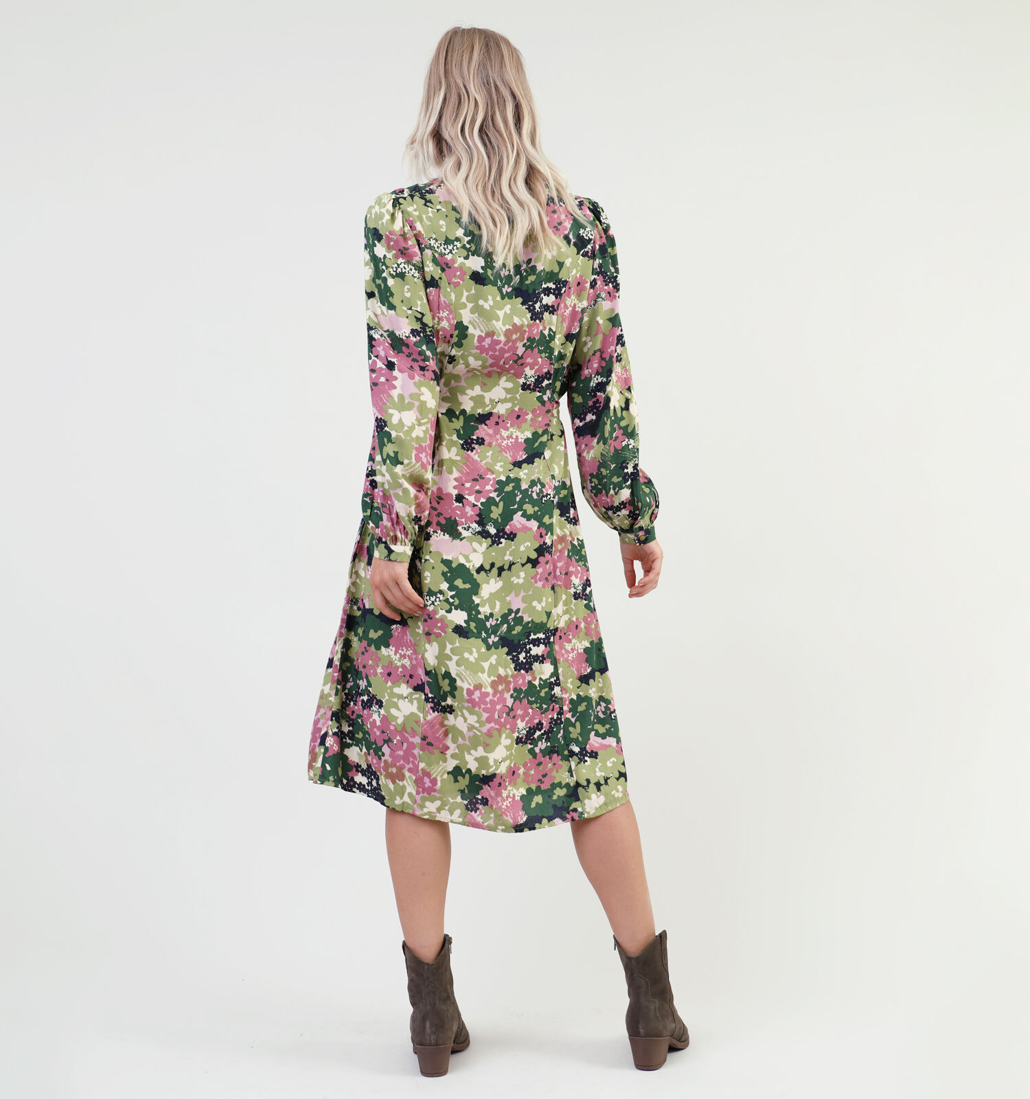 Pieces Jasmin Groene Midi jurk Dames Kleedjes Online op TORFS.BE