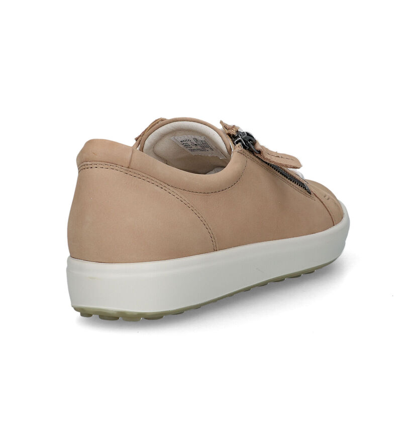 ECCO Soft Side Zip Chaussures à lacets en Beige pour femmes (321151) - pour semelles orthopédiques