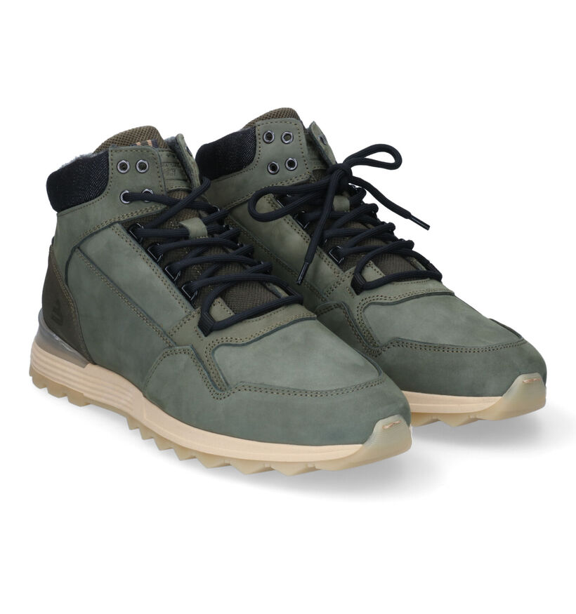 Bullboxer Chaussures hautes en Vert kaki pour hommes (313098) - pour semelles orthopédiques