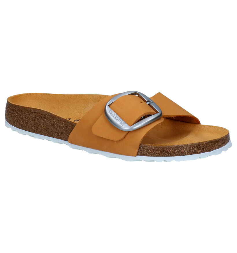 Birkenstock Madrid Big Buckle Zwarte Slippers in nubuck (322776)