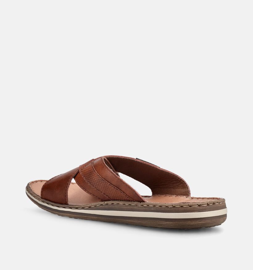 Rieker Nu-pieds en Camel pour hommes (370492)