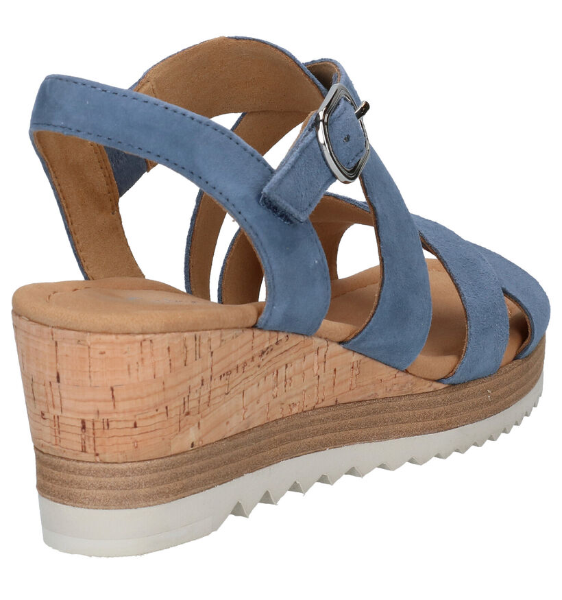 Gabor Sandales en Bleu en nubuck (271736)