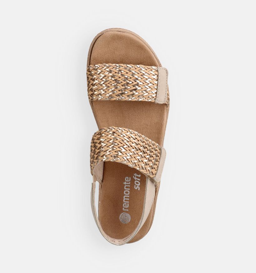 Remonte Beige/Gouden Sandalen voor Steunzolen voor dames (370471) - geschikt voor steunzolen