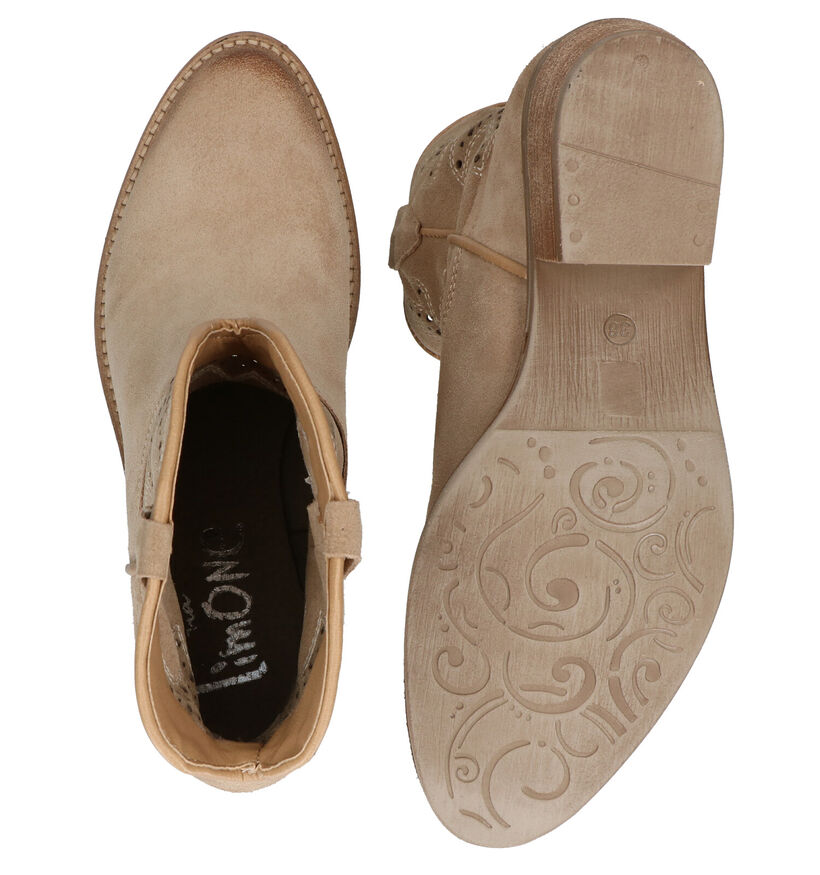 Via Limone Santiags en Beige clair en nubuck (290064)