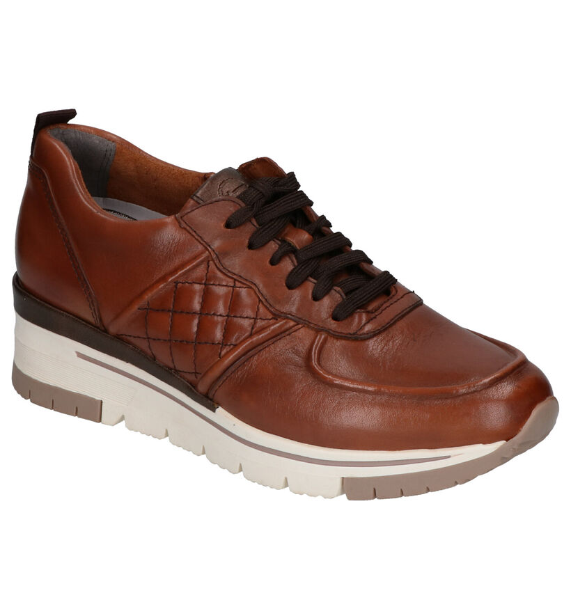 Tamaris Chaussures à lacets en Cognac en cuir (253057)