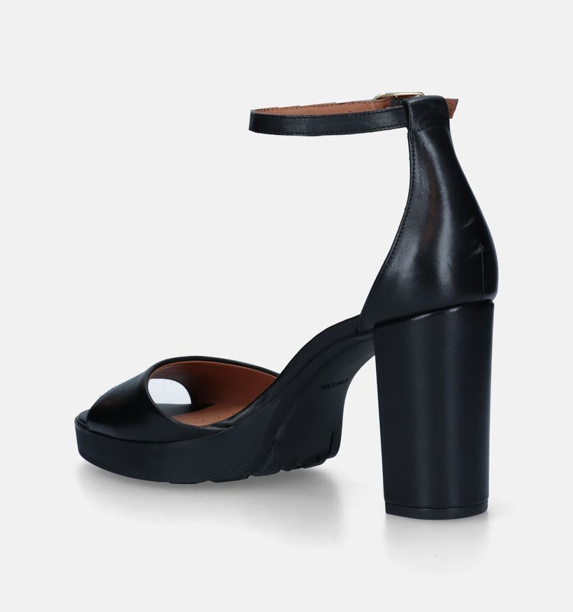 Geox Walk Pleasure Zwarte Sandalen Met Gesloten Hiel voor dames (336021)