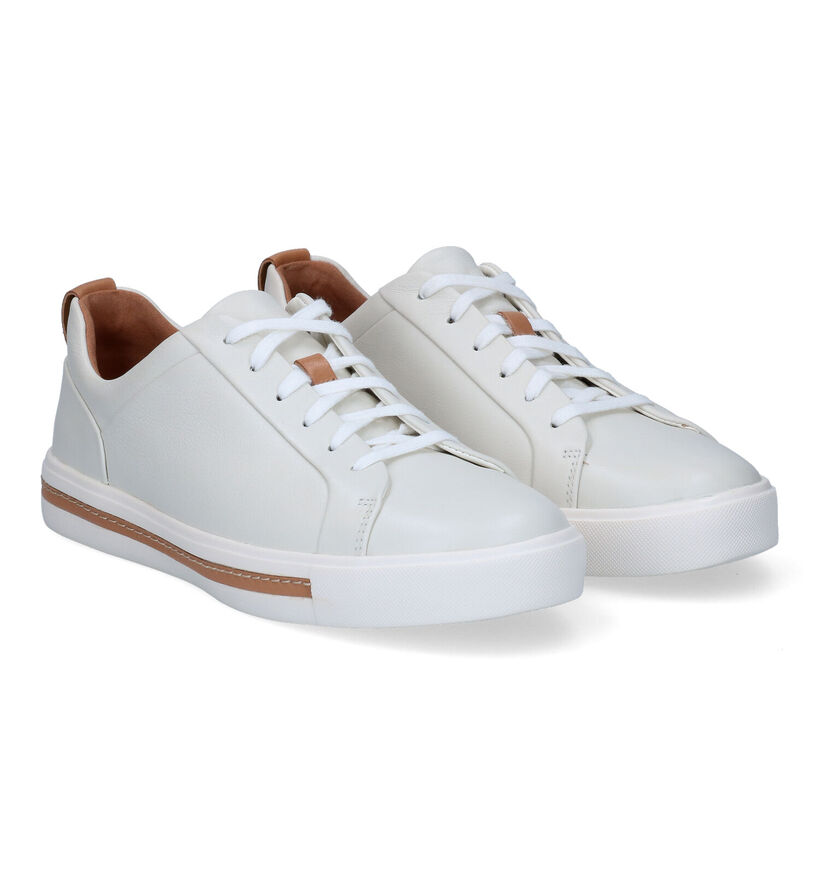 Clarks Un Maui Lace Chaussures à lacets en Blanc en cuir (304505)
