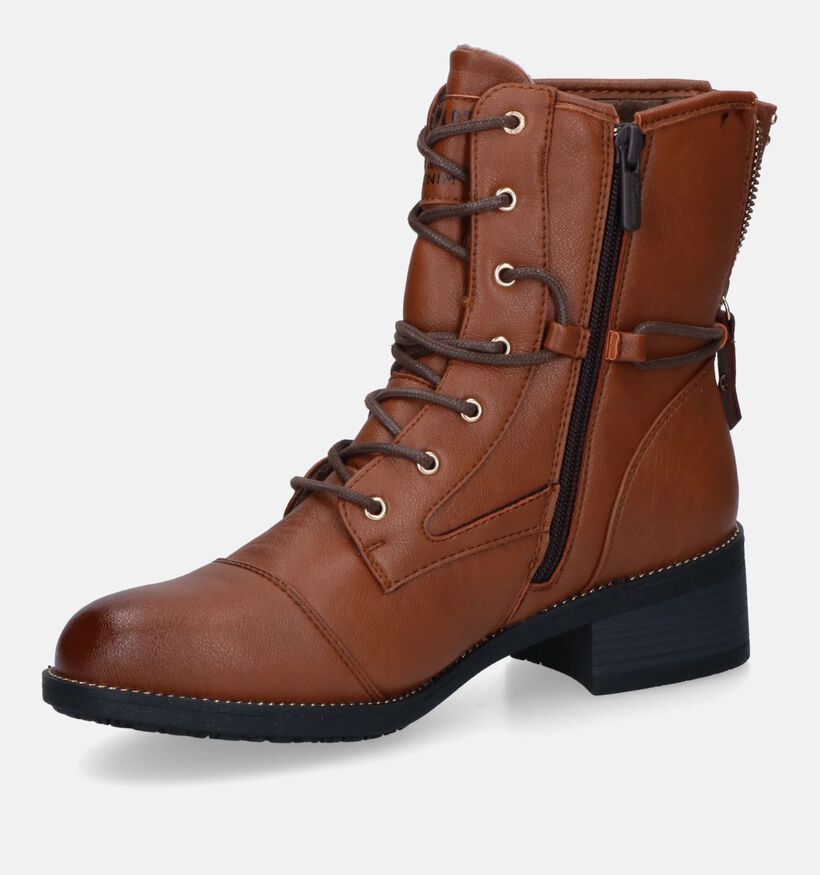 Mustang Boots à lacets en Cognac pour femmes (313815)