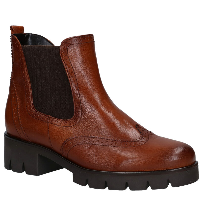 Gabor Best Fitting Bottines en Cognac en cuir (282375)