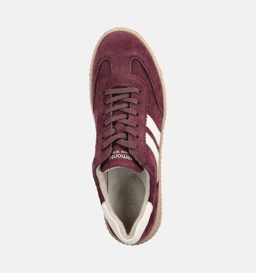 Remonte Bordeaux Lage Sneakers voor dames (376600) - geschikt voor steunzolen