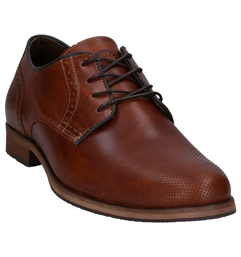 Bullboxer Cognac Geklede Veterschoenen in leer (281296)