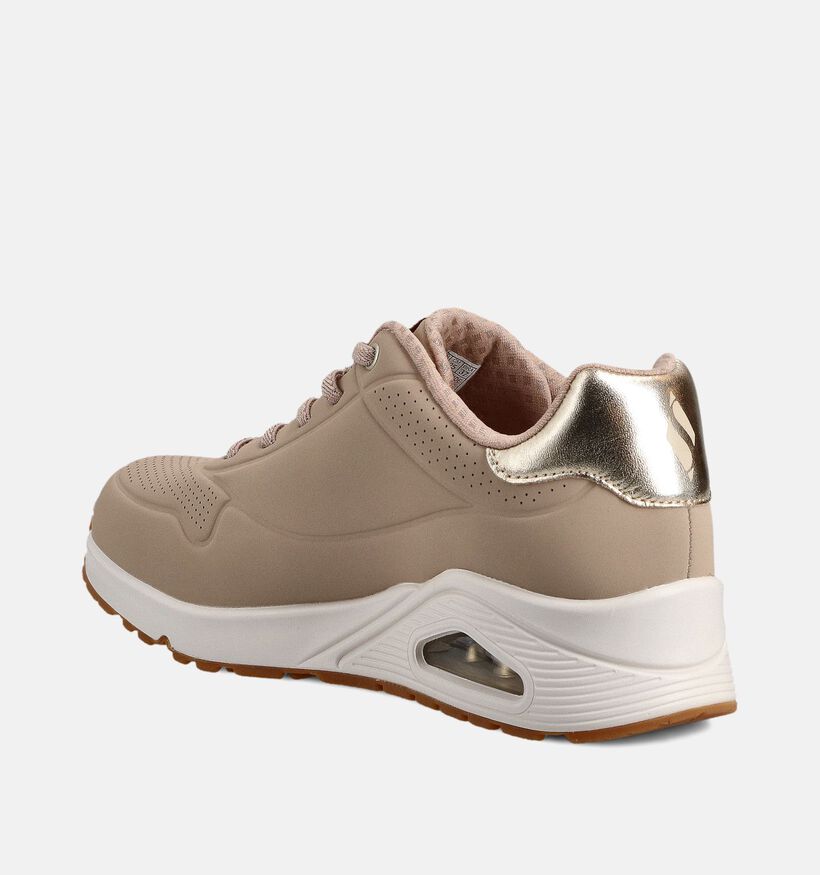 Skechers Uno Shimmer Away Lichtbruine Sneakers voor dames (367824)