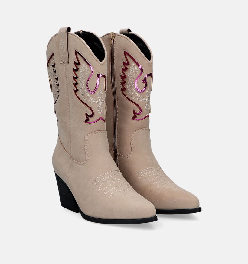 Posh by Poelman Beige Cowboylaarzen voor dames (331359)