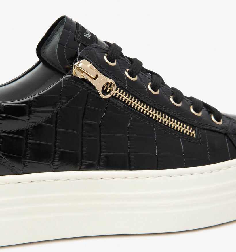 NeroGiardini Croco Chaussures à lacets en Noir/Or NeroGiardini Croco Chaussures à lacets en Noir/Or pour femmes (363971) - pour semelles orthopédiques