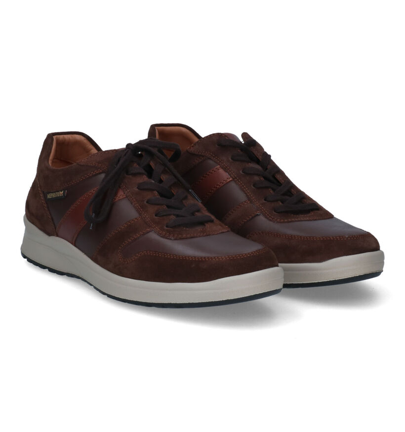 Mephisto Vito Velsport Taupe Veterschoenen voor heren (354521) - geschikt voor steunzolen