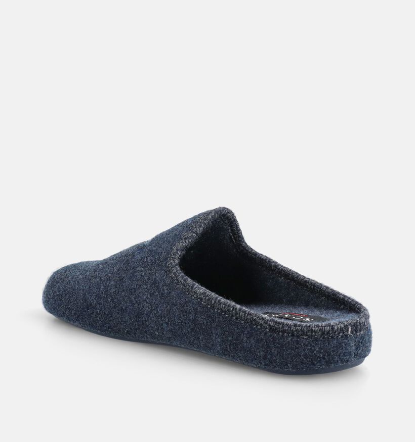 Scapa Homewear Pantoufles en Bleu pour hommes (381015) - pour semelles orthop&eacute;diques