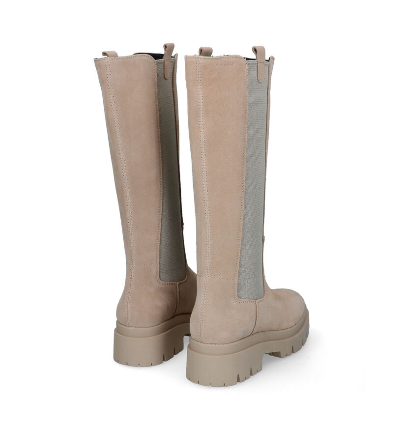 Tamaris Bottes hautes en Beige clair en nubuck (315483)