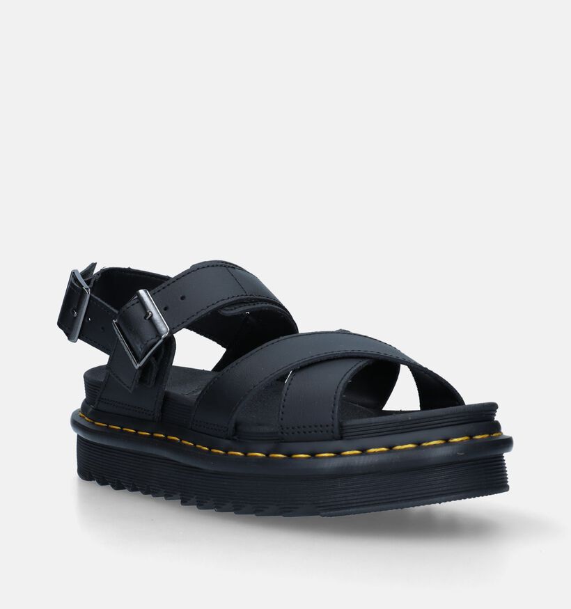 Dr. Martens Voss II Zwarte Plateausandalen voor dames (335040)