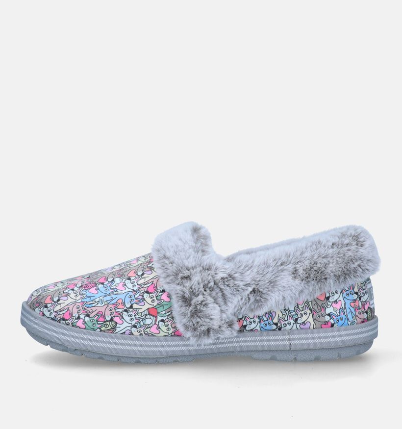 Skechers Bobs Too Cozy Paws Forever Pantoufles en Gris pour femmes (328080)