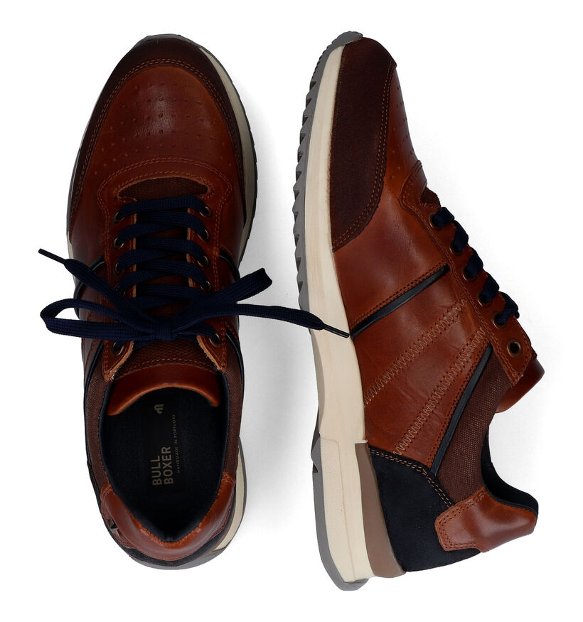 Bullboxer Chaussures à lacets en Cognac pour hommes (324232) - pour semelles orthopédiques