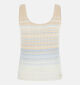 Guess Lichtbeige/Blauwe Top voor dames (370372)