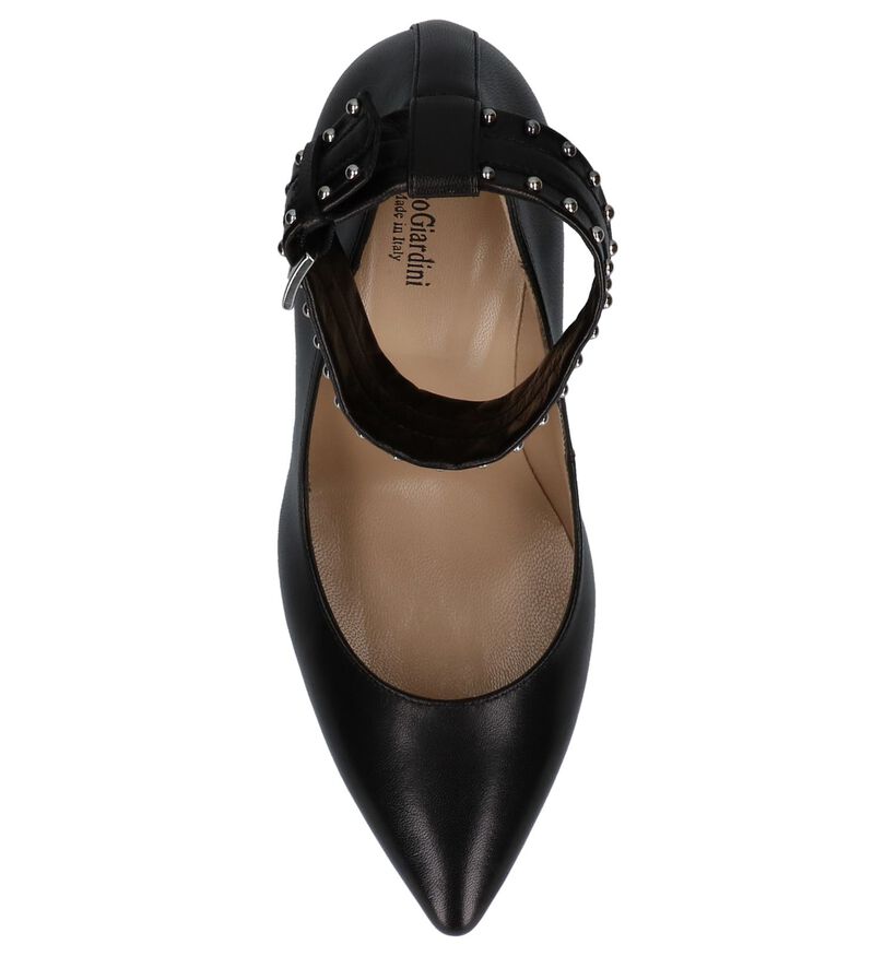 Zwarte Pumps met Bandje en Studs NeroGiardini in leer (226520)