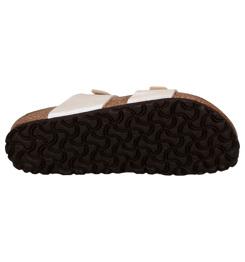 Gouden Slippers Birkenstock Sydney in leer (271283)