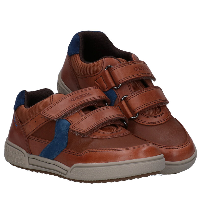 Geox Cognac Klittenbandschoenen en cuir (278297)