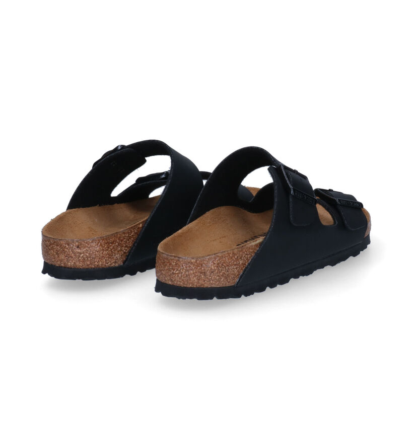 Birkenstock Arizona Birko Flor Nu-pieds en Noir pour garçons (338071)