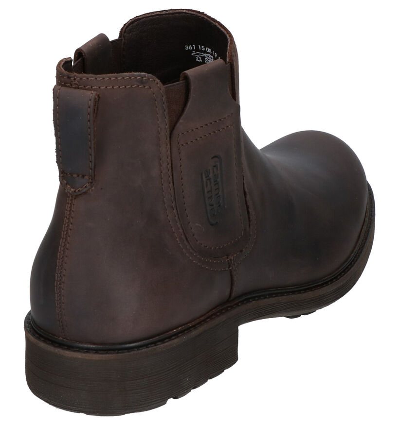 Camel Active Chelsea Bottes en Brun foncé en cuir (259388)