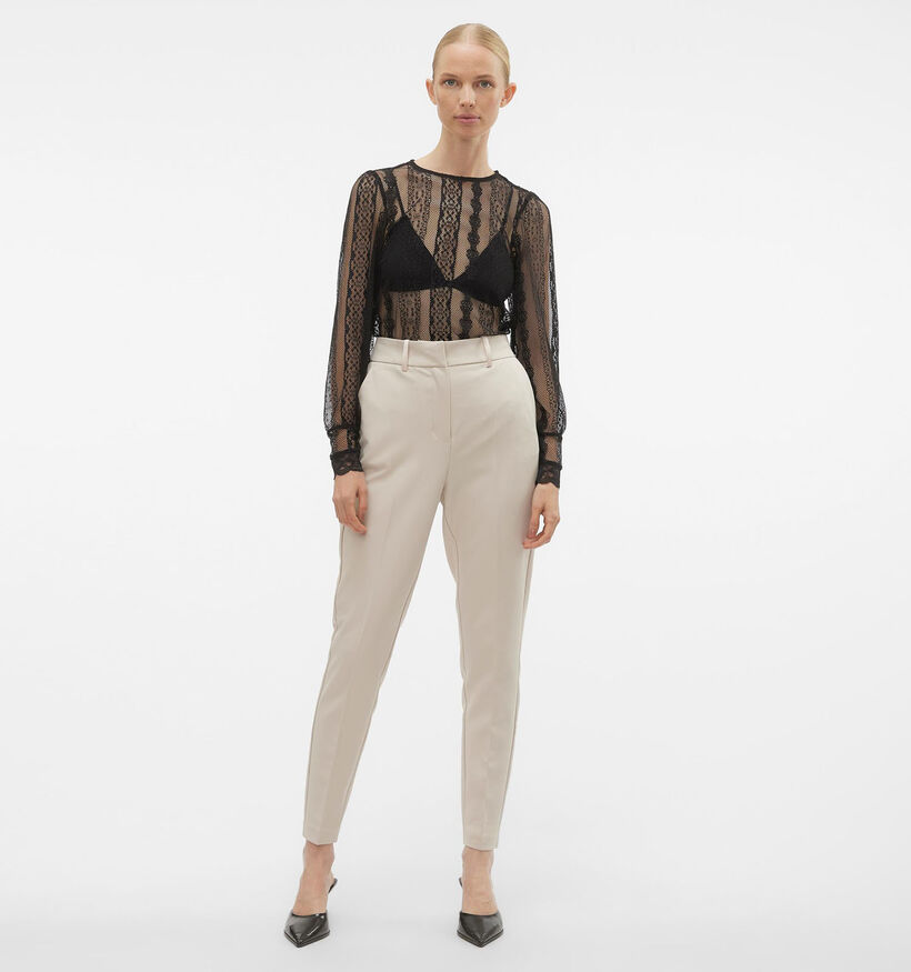 Vero Moda Holly Pantalon chino en Beige L30 pour femmes (332624)