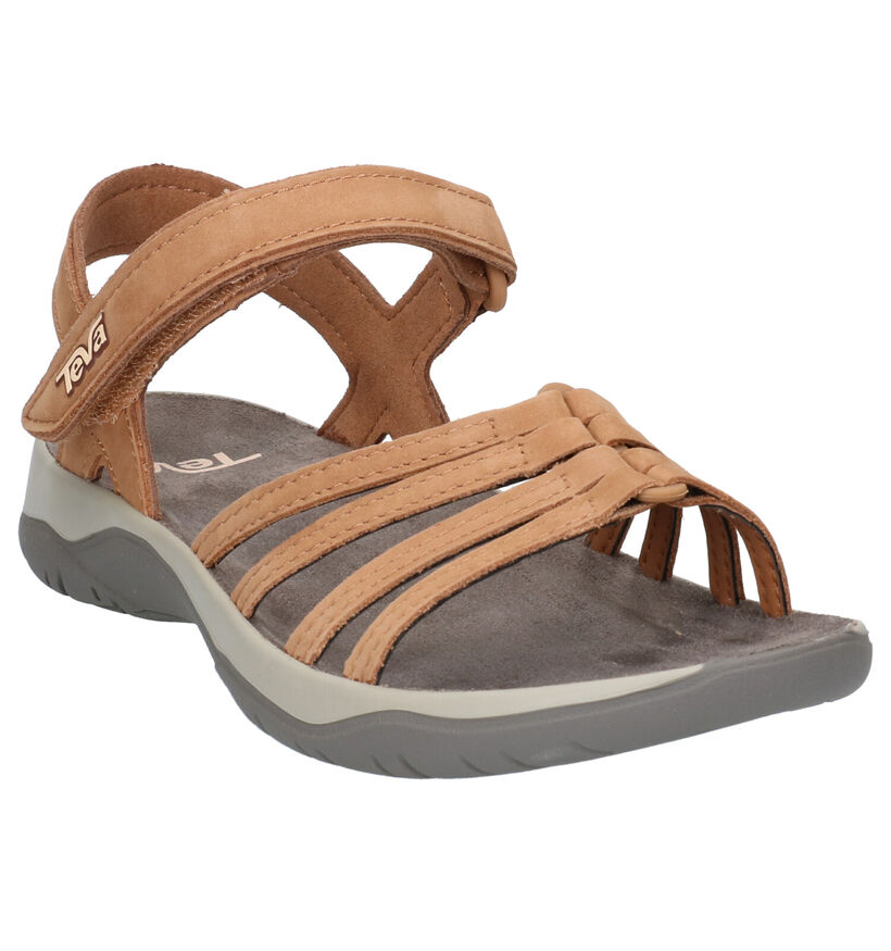 Teva Elzada Cognac Sandalen in nubuck (289235)