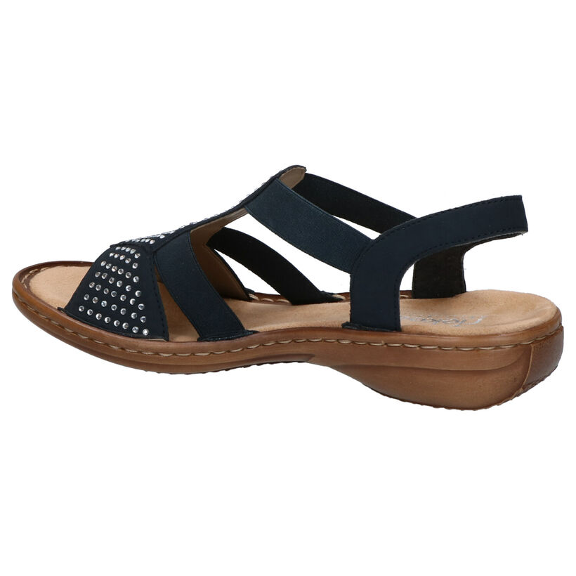 Rieker Blauwe Sandalen in stof (271879)