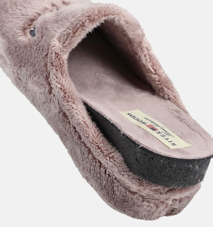 River Woods Bieneke Pantoufles en Taupe pour femmes (363676) - pour semelles orthopédiques