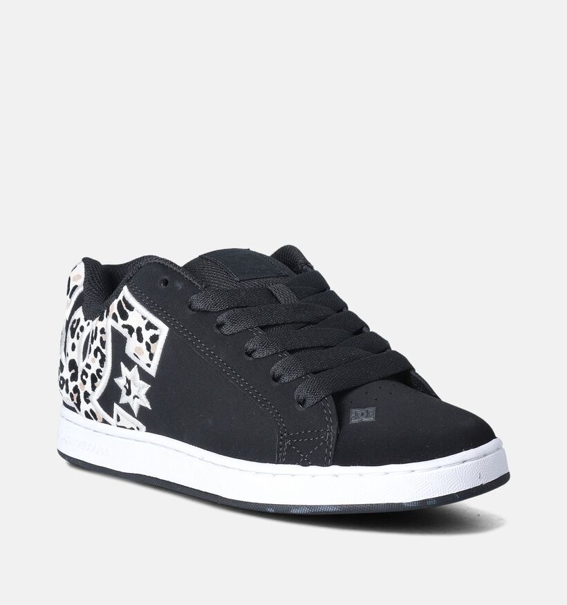DC Shoes Court Graffik Zwarte Skate sneakers voor dames (350832) - geschikt voor steunzolen