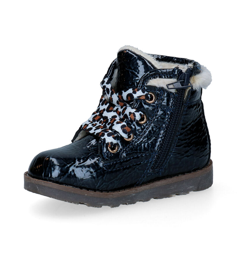 Milo & Mila Bottines robustes en Bleu foncé pour filles (297197)