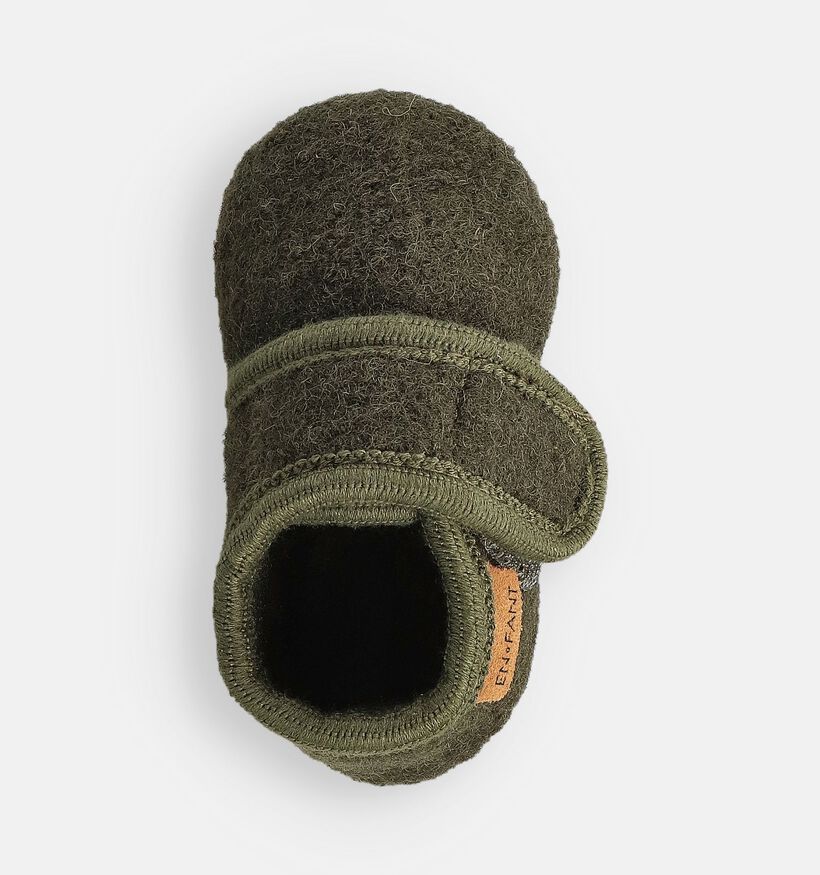 Enfant Rosin Pantoufles pour b&eacute;b&eacute; en Vert fonc&eacute; pour filles, gar&ccedil;ons (379551)