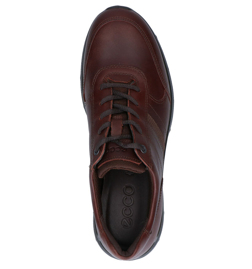 ECCO Irving Casual Veterschoenen Cognac in leer (213914)