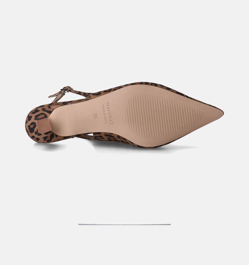March23 Escarpins slingback en Marron pour femmes (355971)