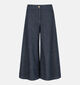 Minuit Douze Aqua Donkerblauwe Wide Leg Jeans voor dames (381846)
