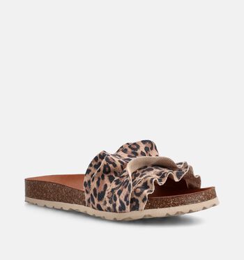 Verbenas Slippers Bruin/Taupe/Blauw/Groen