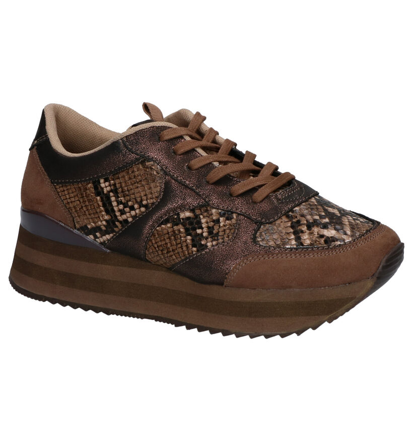 Youh! Baskets casual en Argent en simili cuir (239327)