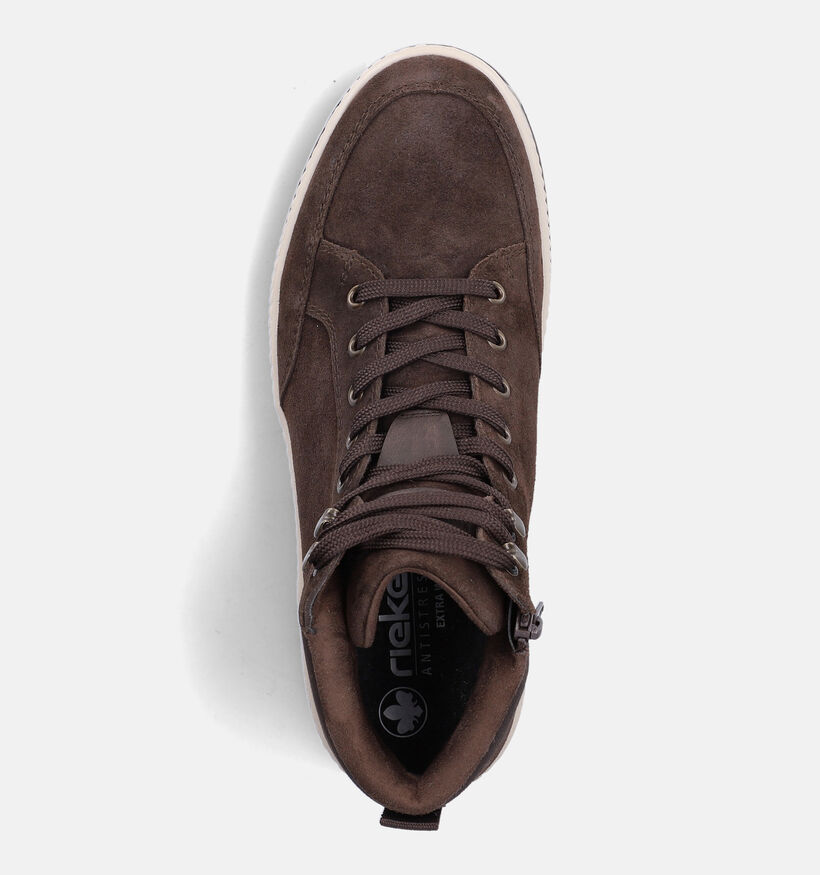 Rieker Donkerbruine Boots met Veters voor heren (379838)